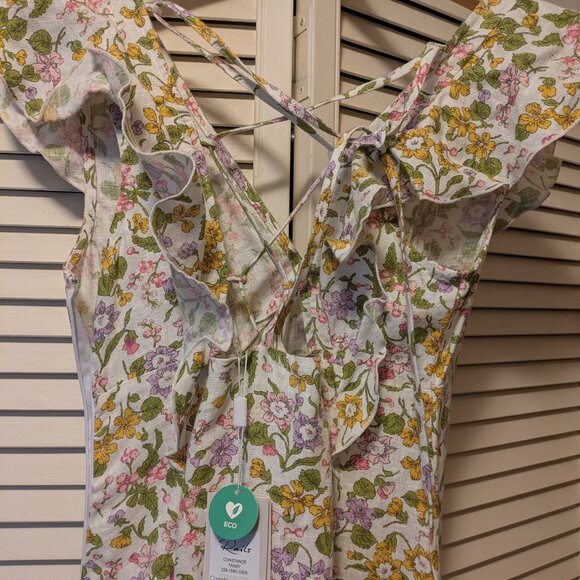 Summer floral linen dress - Picture 4 of 5